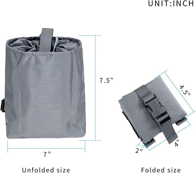 EXCELLENT ELITE SPANKER Tactical Folding Dump Pouch Utility Tool Bag Military Molle Drawstring Ammo Magazine Pouch
