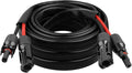 10AWG Solar Cable - 20FT Solar Panel Extension Cord 10 Gauge PV Wire with Flame Retardant Protective Sleeving Female &amp Male Waterproof Connector for RV Photovoltaic Systems Solar Panels (20 Feet