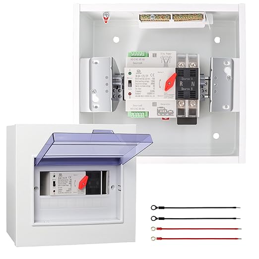 100A Automatic Transfer Switch 110V Dual Power Millisecond Generator Transfer Switch with Metal Distribution Box for Home Backup Power