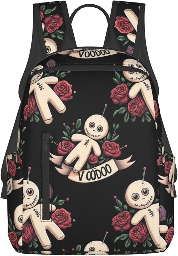 Travel Laptop Backpack Halloween goth gothic voodoo doll College Backpack Business Work Bag for Men Women