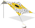 Beach Canopy with Windproof Ropes &amp Sandbags Beach Tent Sun Shade Sun Shelter for Camping Trips Fishing Backyard Fun or Picnics Sunflower