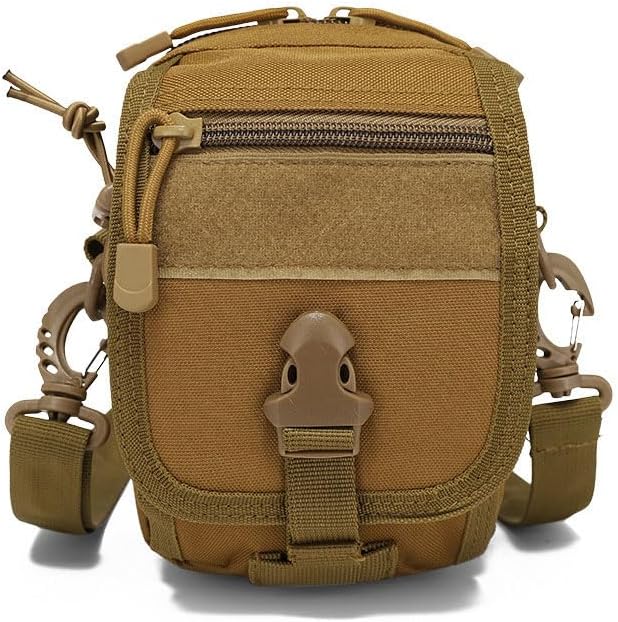 Outdoor Sports Hiking Sling Pack Camouflage Tactical Molle Shoulder Bag - Tan Medium
