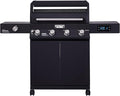 Monument Grills 4+1 Liquid Propane Gas Smart BBQ Grill 4 Burners &amp 1 Side Burner Denali 425 with Smart Technology and Knob Controls Black
