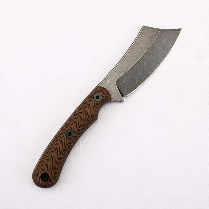 3.3 Inch DC53 Fixed Blade Outdoor Camping Straight Knife with Kydex Sheath Gift for Men (Yellow handle black blade)