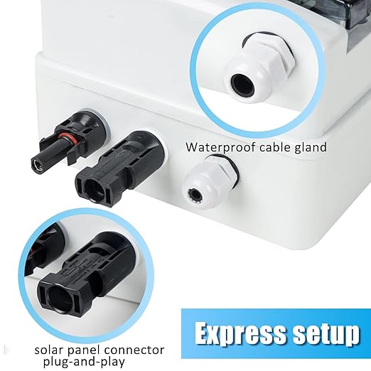 1 String 500V PV Combiner Box 1 in 1 Out 40A DC Circuit Breaker with Solar Disconnect Function Surge Protection IP65 Waterproof Solar Panel Connectors