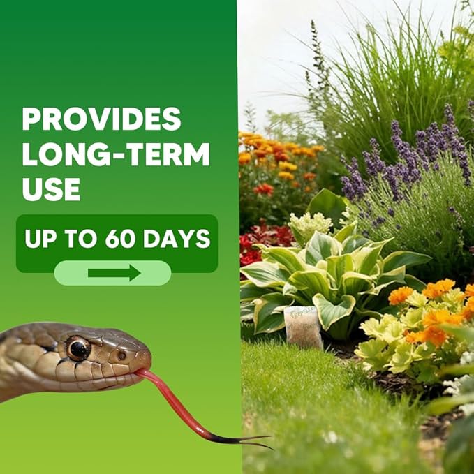 Snake Repellent for Yard Snake Deterrent Outdoor Snake Away Repellent for Garden/Lawn Backyard Snake Repellent Covers 120 Sq Ft Lasts Up to 60 Days 8Packs