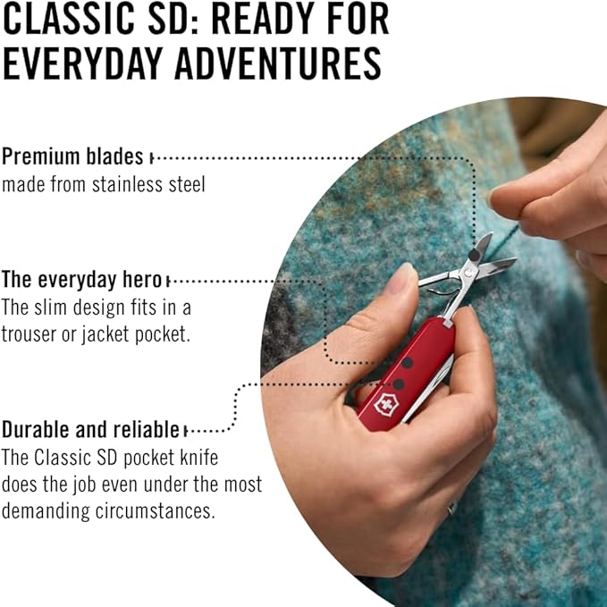 Victorinox Swiss Army Classic SD Pocket Knife Red