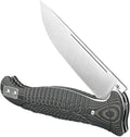 Daily Use Folding Knife with D2 Blade &amp G10 Handle Portable Outdoor EDC Tool for Camping Hunting Survival (Black)