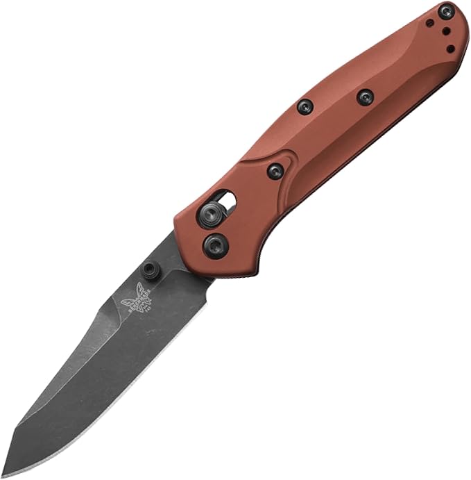 Benchmade - Mini Osborne Every Day Outdoor Folding Knife Reverse Tanto Blade with Burnt Copper Aluminum Handle (945BK-03)