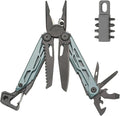 Multitool 25-in-1 Full-Size Lightweight EDC Camping Knives &amp Tools Multi-Purpose Pliers Folding Knife Outdoor Survival Gear Men Gift Ideas Gifts for Hunters Men who have Everything(Mist Bl