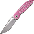 Petrified fish PFE06 Nightingale3.07 14C28N Blade87g G10 Handle Front Flipper Liner lock Folding knife (Pink)