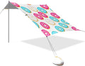 Beach Canopy with Windproof Ropes &amp Sandbags Beach Tent Sun Shade Sun Shelter for Camping Trips Fishing Backyard Fun or Picnics Donuts