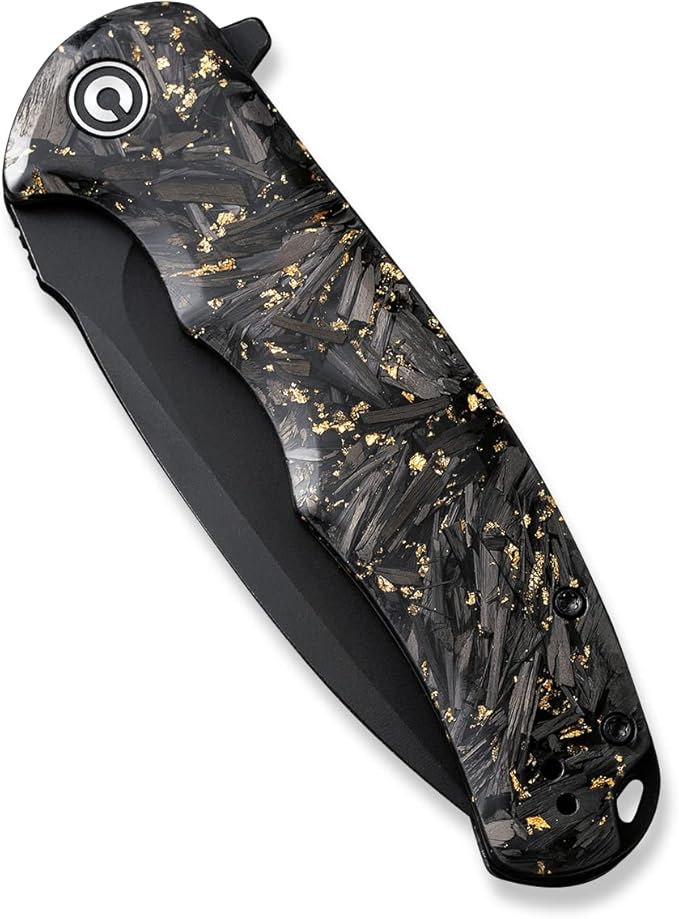 CIVIVI Folding Pocket Knife- Praxis Flipper Liner Lock Knife 3.75 Black Stonewashed Blade Reversible Clip for EDC Outdoor Use C803J