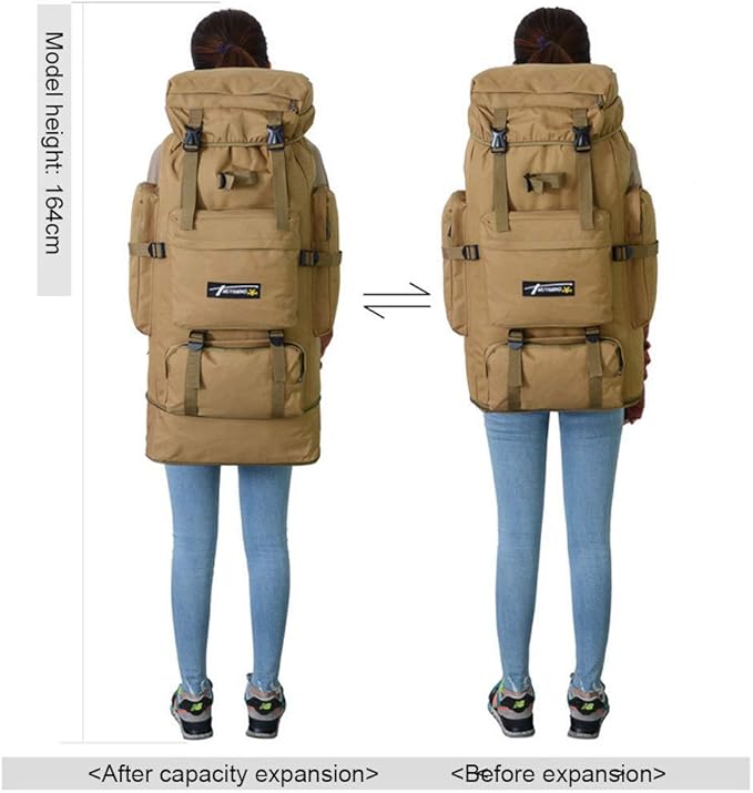 Large-Capacity Travel Bag Outdoor Backpack Men and Women 85L Camouflage Luggage Bag Hiking BackpackC