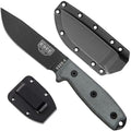 ESEE 4P Survival Knife - Field Tested Fixed Blade Knife with Molded Polymer Sheath &amp Clip Plate Full Tang Plain Edge - Durable Outdoor Camping Blade with Sheath for Survival