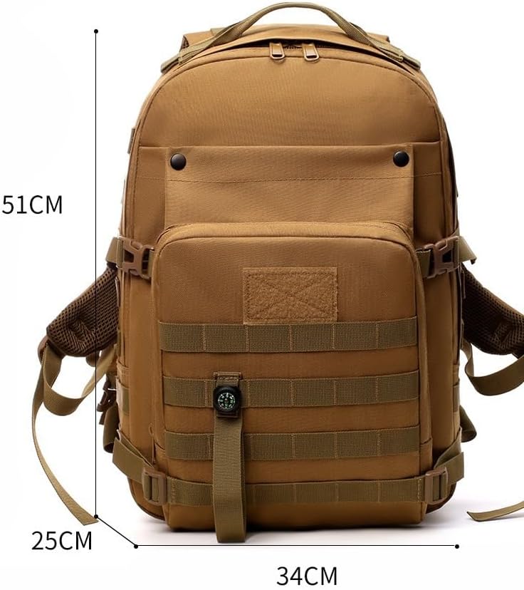 Tactical Backpack Military Molle Hiking 20-35L Tactical outdoor camouflage bag mountaineering wilderness camping dark brown