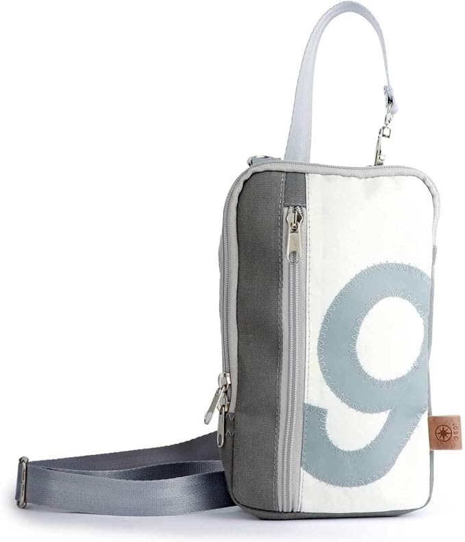 Belt Bag Nautical Grey White Number Light Grey Recycled Canvas White 22cm x 4cm x 14cm (HxBxL) White 22cm x 4cm x 14cm (HxBxL)