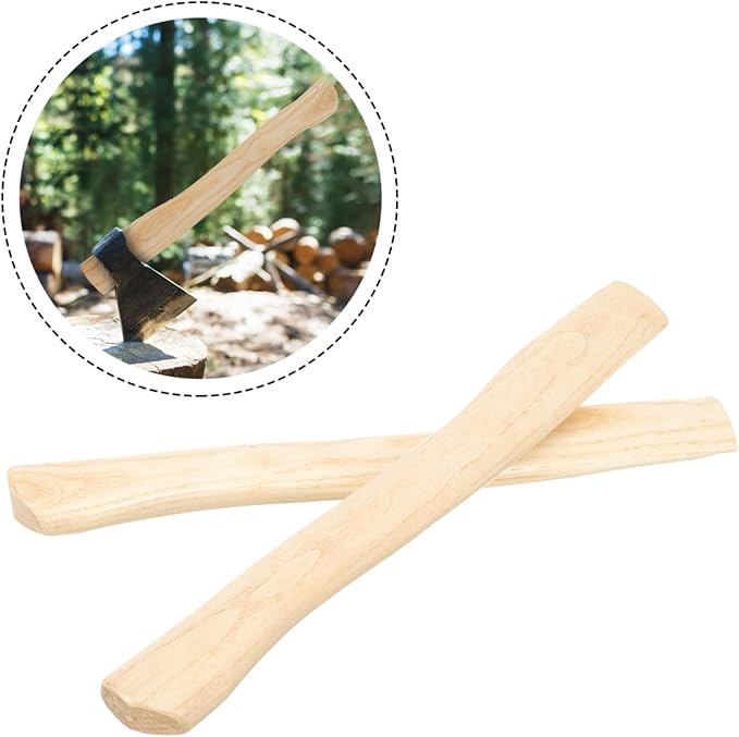 Shovel Handle Replacement Camping Hatchet 6 Pcs Ax Handle Mini Wooden Camping Ax Hoe Replacement Grip Wood Handle Replacement(As Shownx2pcs38x4.4cmx2pcs)