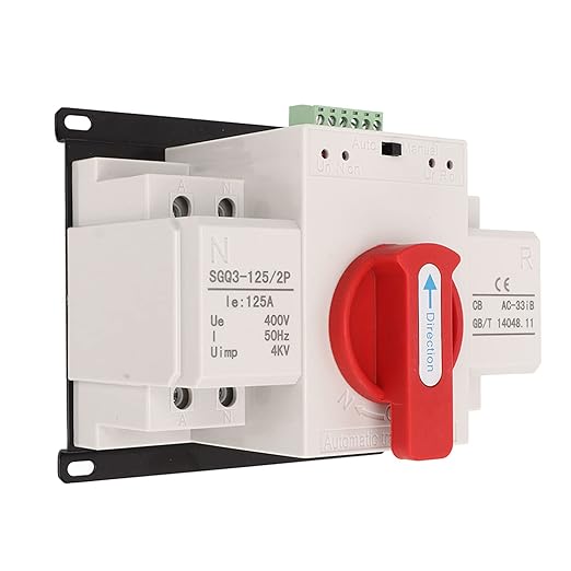 Oumefar Generator Changeover Switch Red Handle Power Automatic Transfer Switch 400V 125A for Factory Electronicswitch 125 amp Transfer Switch