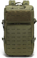 45L Military Tactical Backpack For Men Molle Daypack 3 Day Bug Out Bag Hiking Fishing Backpack Rucksack (Military Green)