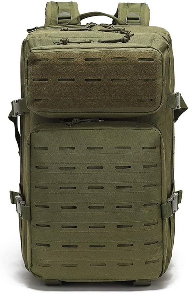45L Military Tactical Backpack For Men Molle Daypack 3 Day Bug Out Bag Hiking Fishing Backpack Rucksack (Military Green)