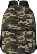 Green Camo Backpack Multipurpose Shoulder Bag Capacity Gym Outdoor Hiking Travel Camping Gym Daypack 17in