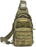 Tactical Sling Bag Pack Military Shoulder Bag Chest Pack Messenger Molle Sport Backpack Hiking Daypack Men Women (FG)