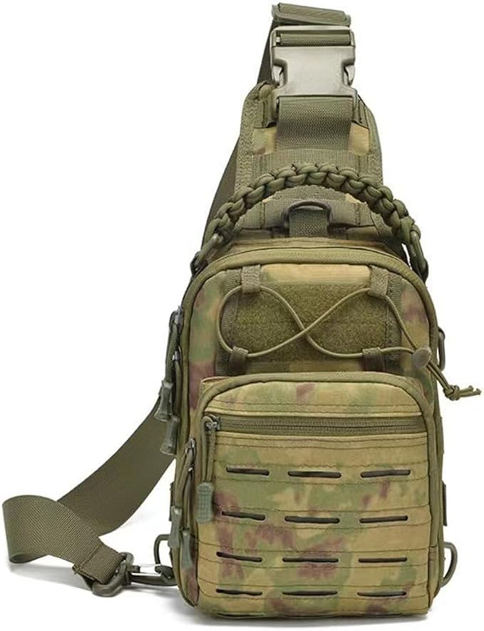 Tactical Sling Bag Pack Military Shoulder Bag Chest Pack Messenger Molle Sport Backpack Hiking Daypack Men Women (FG)