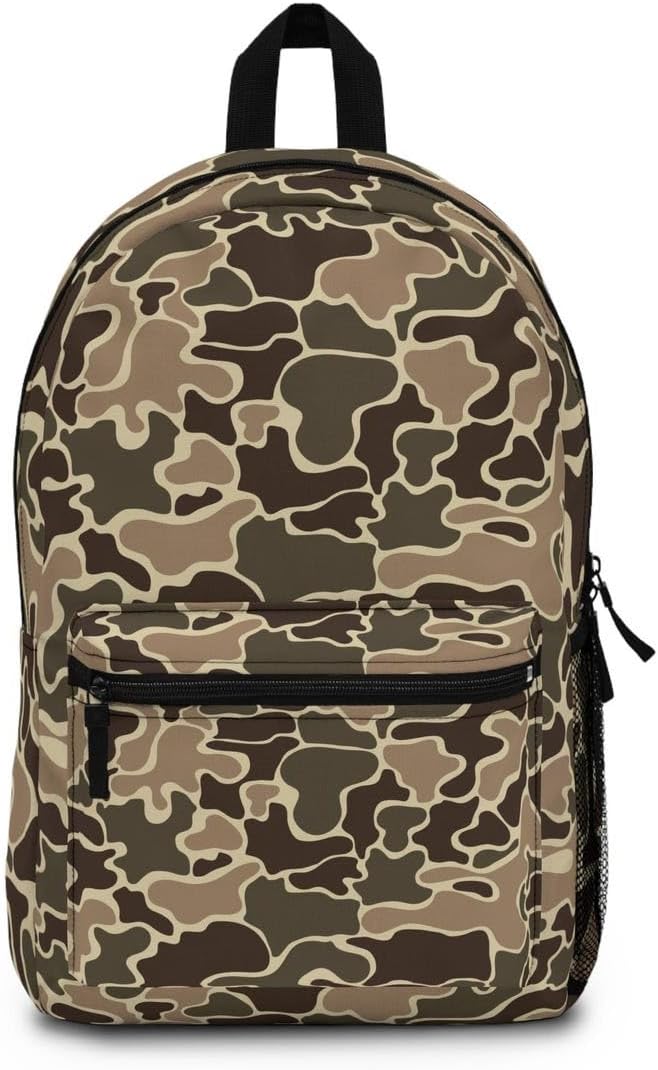 Vintage Swamp Camouflage Bookbag/Vintage Backpack/Fashion Camouflage Travel Bag/Hunting Bag/Country Life Backpack
