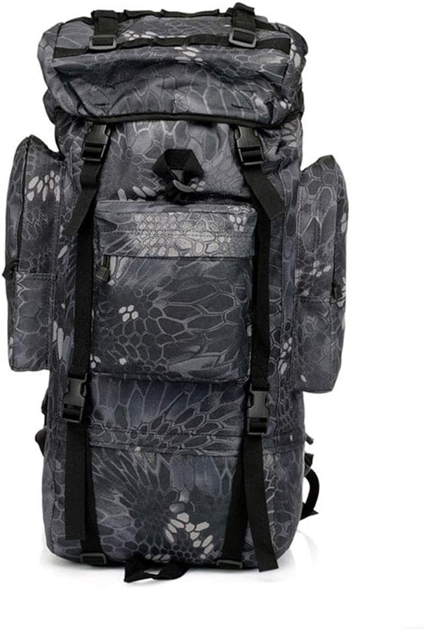 Outdoor Sports Pack Hiking Bag Tactical Rucksack Camo Knapsack Combat Camouflage Tactical Molle 65L Backpack - Typhoon
