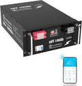 48V 100Ah LiFePO4 Battery - 200A Smart BMS Touch Screen &amp APP Control 10240W Max Output Ideal for Solar/Off-Grid Energy Storage