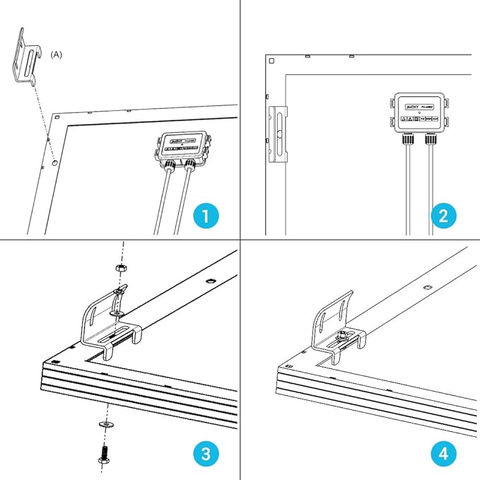 Renogy Solar Panel Mounting Curved Z Bracket-Set of 4 for RV Boat Roof Wall and Other Off Gird Installation 1 Set