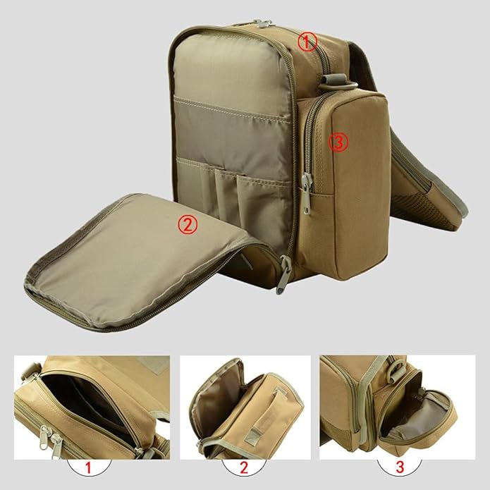 Small Canvas Messenger Bag Classic Vintage Shoulder Bag Tactical Bag Crossbody Casual Pack