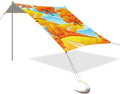 Beach Canopy with Windproof Ropes &amp Sandbags Beach Tent Sun Shade Sun Shelter for Camping Trips Fishing Backyard Fun or Picnics Autumn