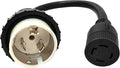 Parkworld 886283 Marine Shore Power 50A SS2-50 Plug Male to Generator Locking 30A L14-30 Receptacle Female