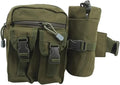 Waterproof Nylon Fanny Pack Men Tactical Military Army Waist Bag Hiking Outdoor Camping Shoulder Bum Belt Bum Sport Chest Bags(Army Green)