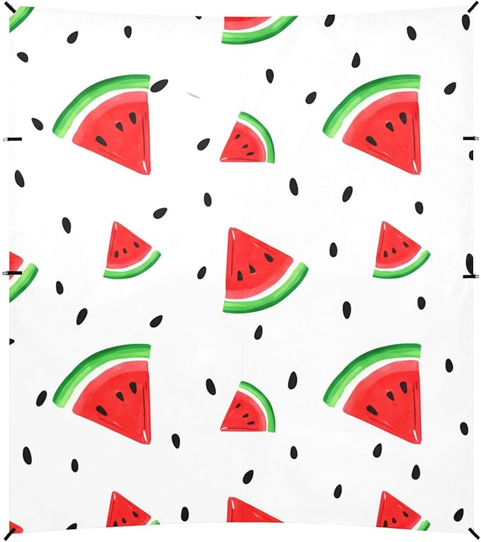 Beach Canopy with Windproof Ropes &amp Sandbags Beach Tent Sun Shade Sun Shelter for Camping Trips Fishing Backyard Fun or Picnics Watermelon