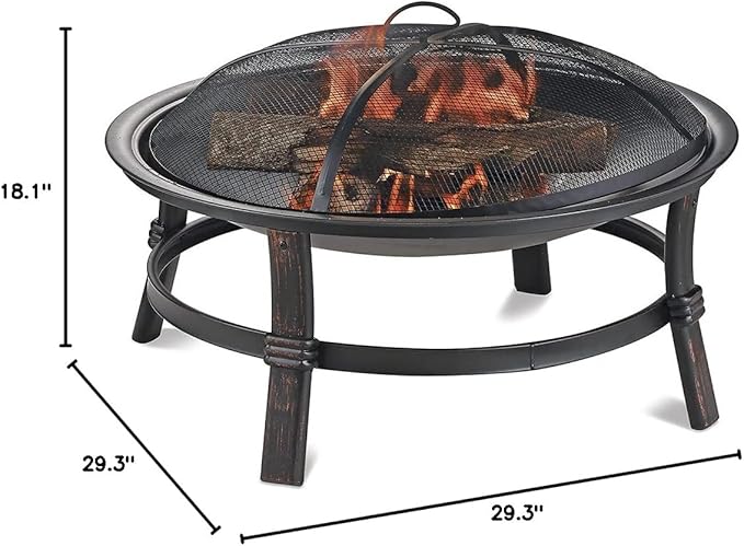 Endless Summer WAD15121MT Brushed Copper Wood Burning Outdoor Firebowl