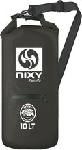 NIXY Waterproof Dry Bag 10L Roll Top - Lightweight and Durable for Paddleboarding Kayaking Hiking Camping Boating Beach Swimming Sailing and More - Black 10L