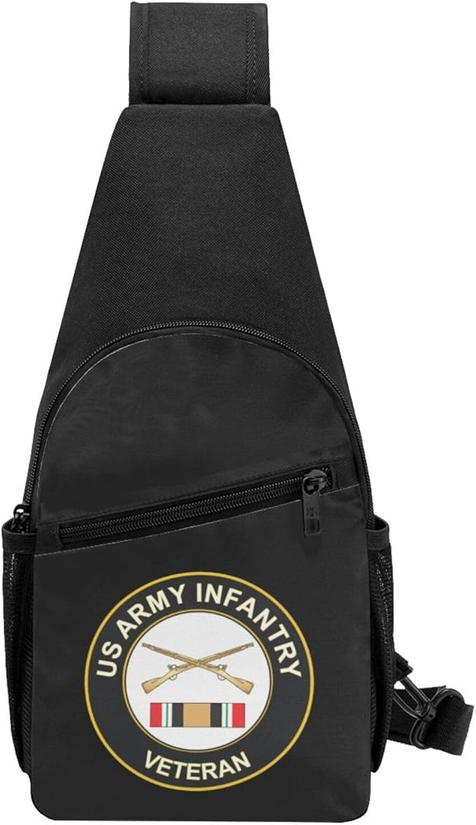 US Army Infantry Iraq Veteran Chest Pack Leisure Shoulder Crossbody Chest Bag