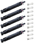 15A Solar Fuse Holder Inline 5PCS Waterproof Solar Fuse Connector for Solar Panel and Solar Controller Solar Surge Protection Device with Male and Female Connector