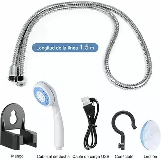 Naroote Portable Outdoor Shower Camping Shower Portable Shower Portable Shower ABS Electric Battery Powered Camping Shower Pump for Outdoor Use