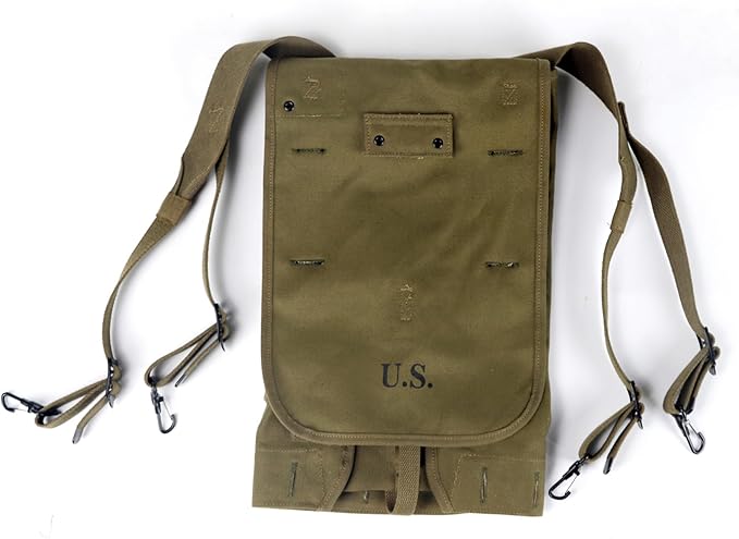ANQIAO WW2 US M1928 Haversack Olive Green (m1928 haversack)
