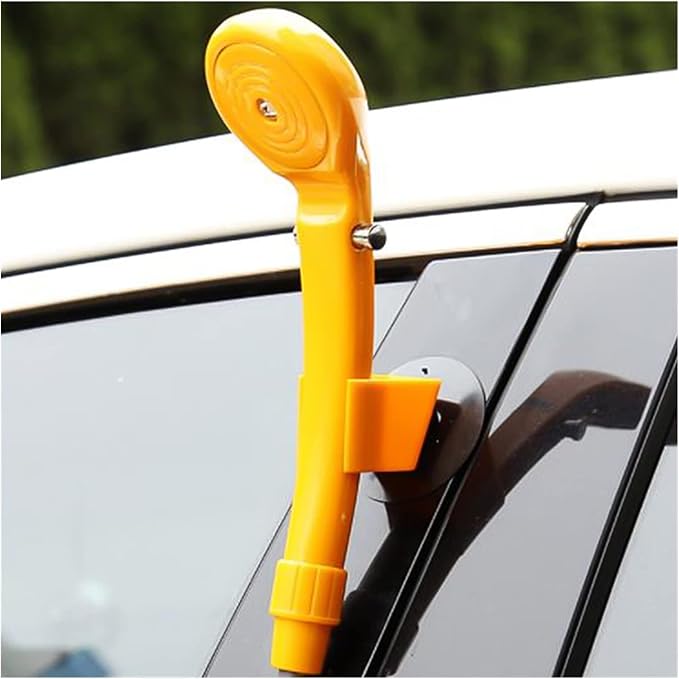 12V Camping Shower Portable Car Washer D-C Car Shower High Pressure Power Washer Electric Pump for Outdoor Camping Travel 2021(Yellow)