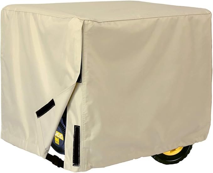 Porch Shield Waterproof Universal Generator Cover 38 x 28 x 30 inch for Most Generators 5500-15000 Watt Light Tan