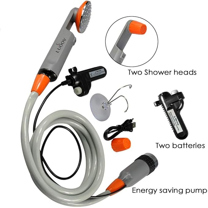 RGA Update Portable Bidet Handheld Camp Pump with Rechargeable IPX8 Waterproof for Outdoor Travel Hiking Traveling Pet Washing