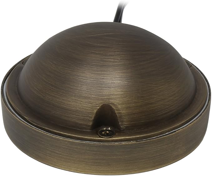 Lightkiwi P8015 Half Moon Deck Light for Low Voltage Landscape Lighting Brass (Light Bulb Not Included)