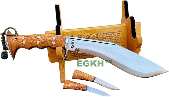 Genuine Hand Forged Kukri 10 Inch Blade Authentic British Nepali Military Iraqi Operation Gripper Blocker Handle Khukuri Veteran Khukuri House in Nepal