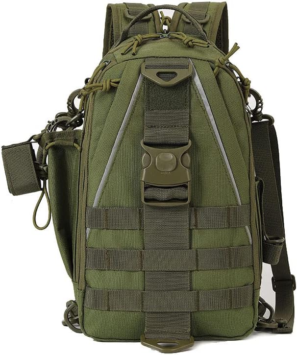 Outdoor Sports Pack Hiking Bag Rucksack Knapsack Combat Camouflage Tactical Backpack - Green