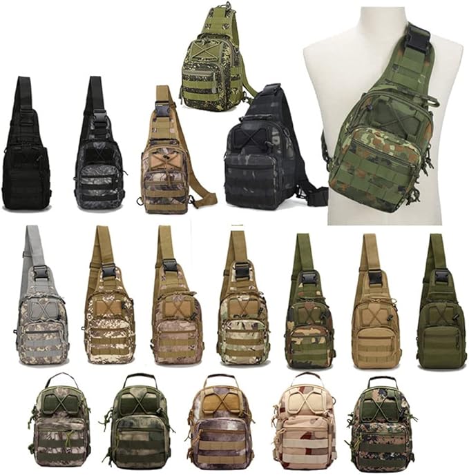 Outdoor Sports Hiking Sling Bag Shoulder Pack Camouflage Tactical Molle Combat Chest Bag